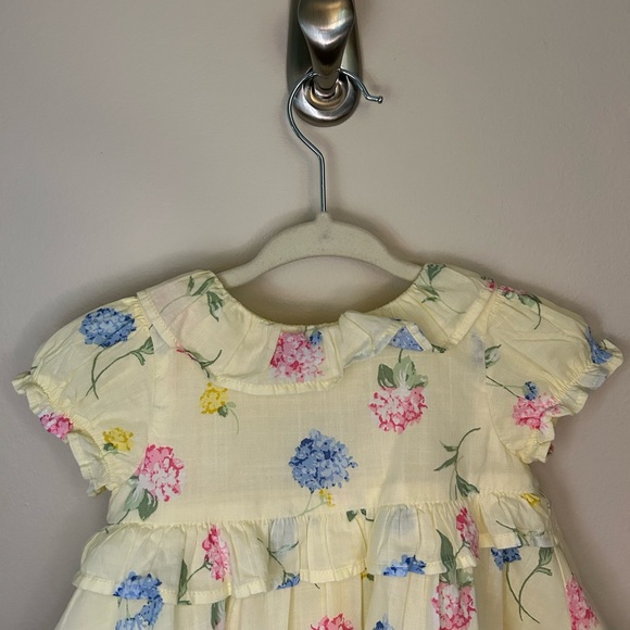Janie and Jack Baby Girl Floral Tiered Ruffle Dress 3-6 Months - Picture 3 of 8